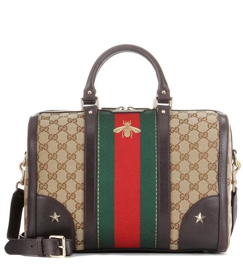 gucci vintage canvas shoulder bag|gucci canvas tote bag vintage.